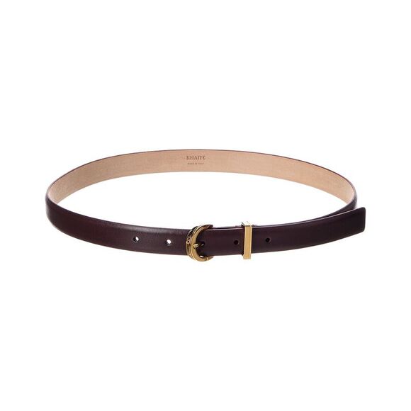 KHAITE Accessories - Khaite Luna Leather Belt, Red